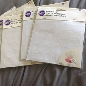 COPY - Wilton rectangle tags 80 per pack 5 packs